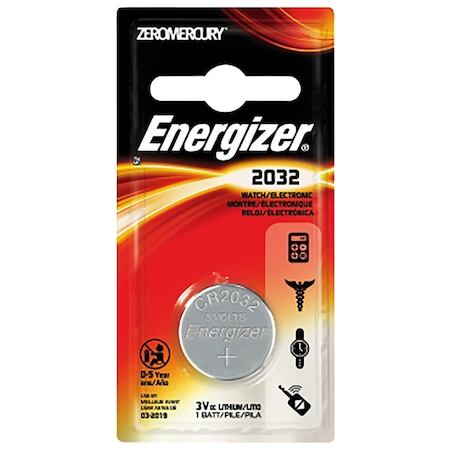 Energizer CR2032 3V LITHIUM WATCH BATTERY ECR-2032BP
